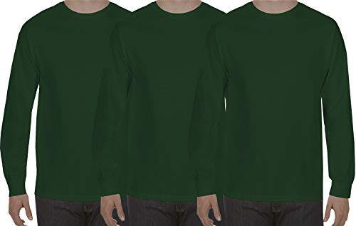 Alstyle Apparel Men's Crew Neck Long Sleeve T-Shirt 3-Pack(S